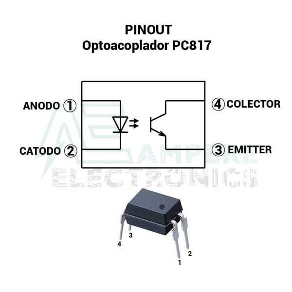 PC817 Single Channel Photocoupler, 4-DIP | Flux Electronix