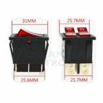 Double Boat Rocker Switch 6 Pins On-Off - Image 3