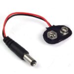 9V Battery Clip with standard DC Male Plug