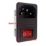 Panel Mount AC Power Connector With On/Off Switch and Fuse Compartment | A - Image 3