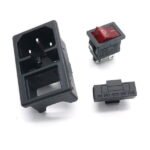 Panel Mount AC Power Connector With On/Off Switch and Fuse Compartment | A - Image 4
