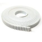 Gt2 Open Belt 6mm Wide 1 Meter, PU with Steel Core, White - Image 2