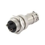 GX16 Metal Panel Connector, 2 Poles - Image 2