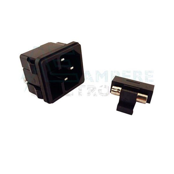 Panel Mount AC Inlet Power Socket With Fuse | Flux Electronix