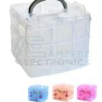 Three Layer 16 Grids Slot Plastic Storage Box (15x15x13cm2) - Image 2