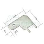 Male PCB Spade Connector Terminal, 6.3x0.8mm - Image 2