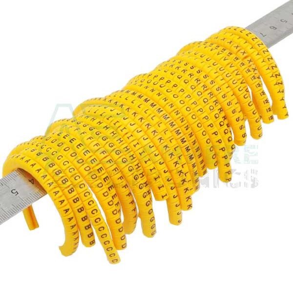 Yellow Cable Markers Identification Labels A Z Flux Electronix