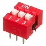 3Way DIP Switch, SPST, 2.54mm Pitch
