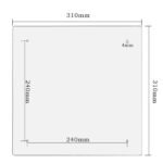 CR10 Aluminum Heated Bed 310x310x3mm. 12Vdc - Image 4