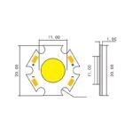 3W COB LED Chip Cool White - Image 7