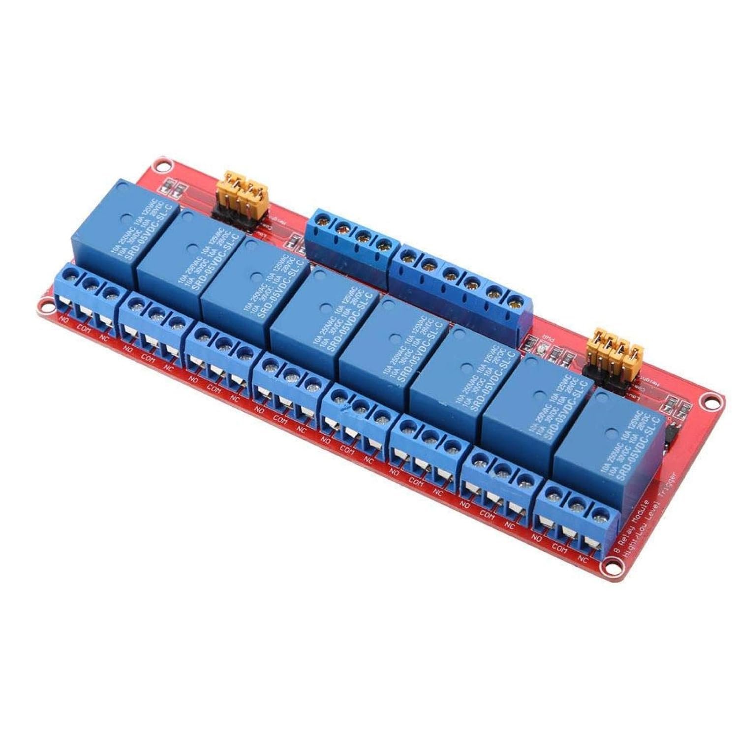 5Vdc Relay Module 8 Channel - H/L Trigger | Flux Electronix