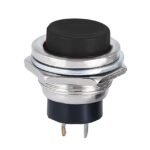 DS-212 Push Button Black Round  N.O, 16mm