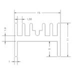 Heatsink TO-220 (25x14x10mm) - Image 3