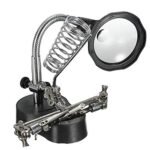 Metal Soldering Iron Stand With Magnifying Glass - Image 3