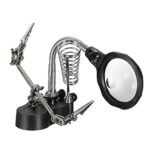 Metal Soldering Iron Stand With Magnifying Glass - Image 2