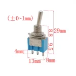 Mini Toggle Switch 3 Pins SPDT ON/ON 2 Positions - Image 3