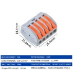 PCT-215 Spring Lever Connector, 5Pin | WAGO - Image 3