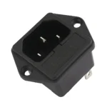 Panel Mount AC Inlet Power Socket With Fuse