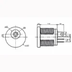 Plastic Box Mount DC Power Socket 2.1mm, 1A - Image 3