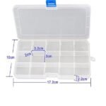 Plastic Storage Box, 15 Compartments, 176x102x22mm HQ - Image 2