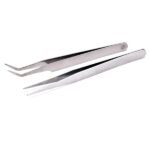 Precision Stainless Steel Tweezers Angled - Image 3