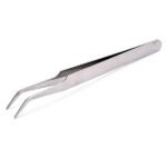 Precision Stainless Steel Tweezers Angled - Image 2