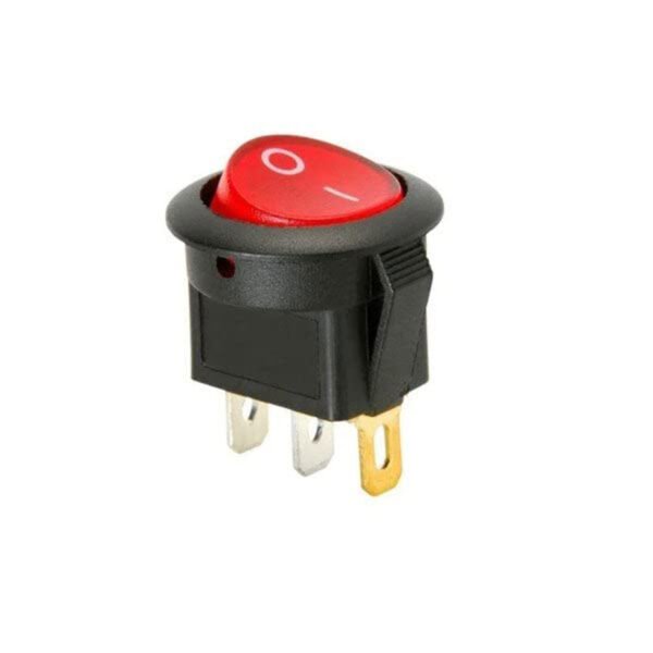 ROUND Rocker Switch ON-OFF With Lamp (6A,250VAC)