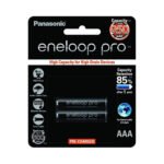 Rechargeable Eneloop-Pro AAA Battery 800mAh, 1.2Vdc , Pack of 2 | Panasonic