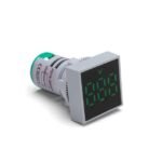 Square Voltage Indicator 20:500Vac - 22mm - Green