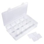 Plastic Storage Box, 15 Compartments, 176x102x22mm