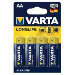 VARTA Alkaline Long LifeAA 1.5V - 4 Cell Pack