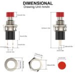 Mini Push Button Round Red N.O - 7mm - Image 6