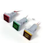 Square Voltage Current Indicator - 22mm - Red - Image 3
