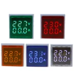 Square Voltage Current Indicator - 22mm - Red - Image 4