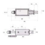 Electric Linear Solenoid (JF-0630B) 12Vdc - Image 5
