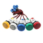 Round Voltage Current Indicator - 22mm - Red - Image 3