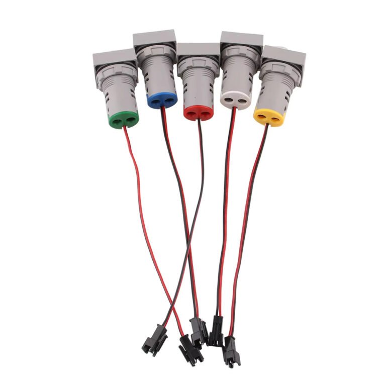 Square Ac Current Indicator - 22mm - Red | Flux Electronix
