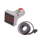 Square Ac Current Indicator - 22mm - Red