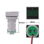Square Ac Current Indicator - 22mm - Green - Image 4