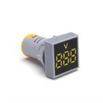 Square Voltage Indicator 20:500Vac - 22mm - Yellow