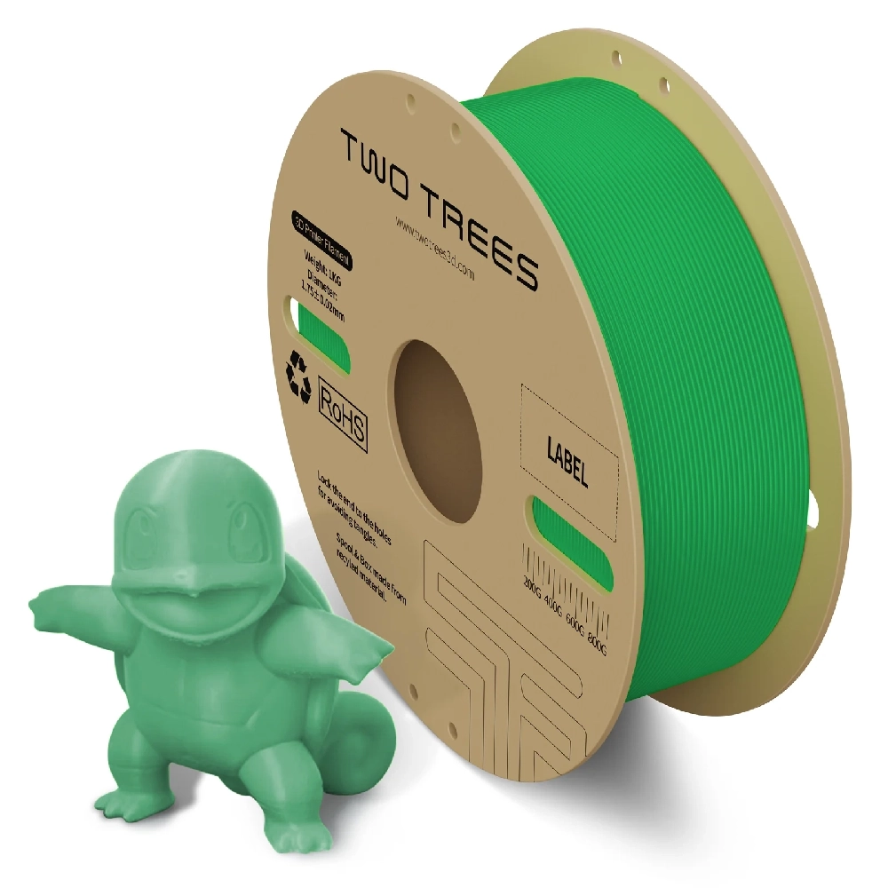 Green PLA Filament, 1.75mm, 1kg/Roll | TwoTrees