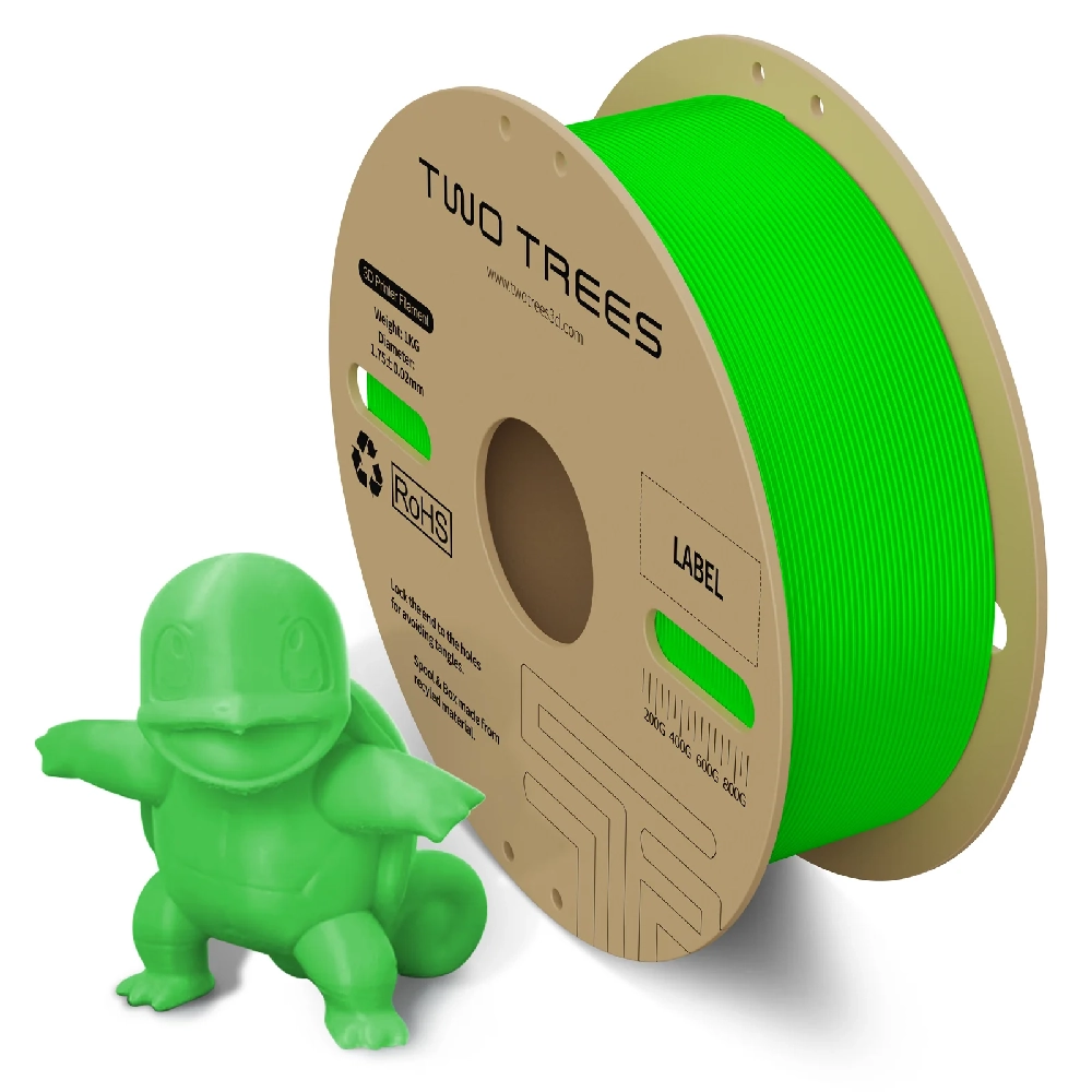 Light Green PLA Filament, 1.75mm, 1kg/Roll | TwoTrees