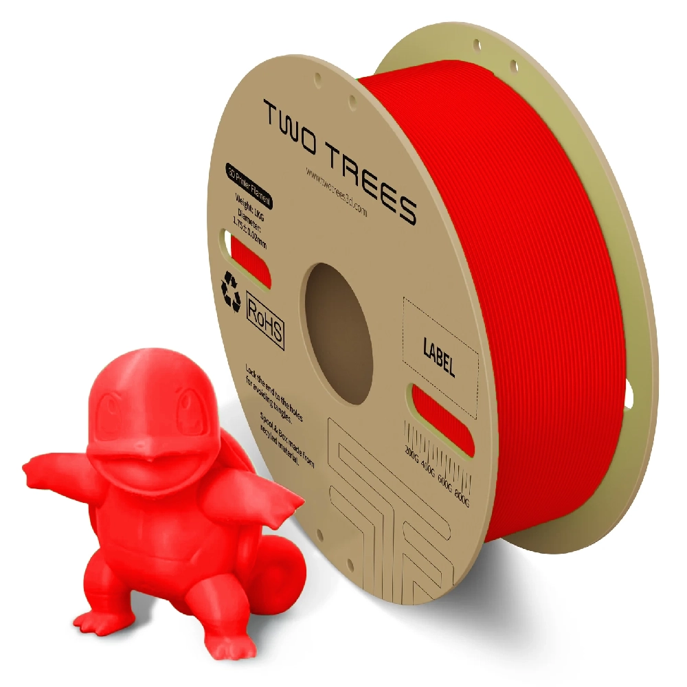 Red PLA Filament, 1.75mm, 1kg/Roll | TwoTrees