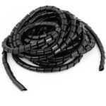 8mm Black Cable Spiral Wrapping - 10 Meters Roll - Image 2