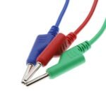 4mm Banana Plug to Crocodile Alligator Clip Test Leads 1M Cable - Green - Image 3