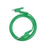 4mm Banana Plug to Crocodile Alligator Clip Test Leads 1M Cable - Green