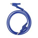 4mm Banana Plug to Crocodile Alligator Clip Test Leads 1M Cable - Blue