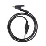 4mm Banana Plug to Crocodile Alligator Clip Test Leads 1M Cable - Black