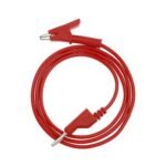 4mm Banana Plug to Crocodile Alligator Clip Test Leads 1M Cable - Red
