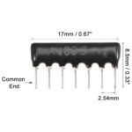 22Kohm 6 Resistor Network (7pins) - Image 2